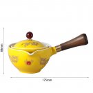 J_Chinese Gong Fu Tea Set Portable 360 Rotation Teapot Ceramic Tea Maker Infuser Semi-Automatic Teaw