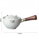 O_Chinese Gong Fu Tea Set Portable 360 Rotation Teapot Ceramic Tea Maker Infuser Semi-Automatic Teaw