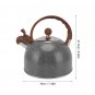 Gray_Whistling Tea Kettle 2.5L Capacity Stainless Steel Stovetop Teapot with Ergonomic Anti Scalding