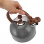 Gray_Whistling Tea Kettle 2.5L Capacity Stainless Steel Stovetop Teapot with Ergonomic Anti Scalding