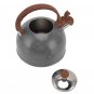 Gray_Whistling Tea Kettle 2.5L Capacity Stainless Steel Stovetop Teapot with Ergonomic Anti Scalding