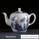 Mountain_Elegant Chinese Style Teapot, Household Ceramic Teaware, Beautiful Making Tea Pot, Blue and