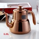 1.5L-Rose golden_1.5L/2.0L Stainless Steel Teapot Restaurant Household Tea Infuser With Tea Strainer