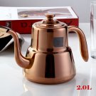2L-rose Golden_1.5L/2.0L Stainless Steel Teapot Restaurant Household Tea Infuser With Tea Strainer K