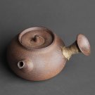 12x10x7.5cm  200ml_Jingdezhen Handmade Pottery Japanese Style Side Handle Teapot Raw Ore Pottery Cla