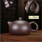 390ml_Yixing Tea Pot Purple Clay Xishi Teapot Handmade Beauty Kettle Raw Ore Black Gold Purple Sand 