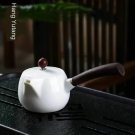 Side pot_Ceramic Whiteware Jade Porcelain Tea Pot Beauties Pot Entirely Handmade Ceramic White Jade 