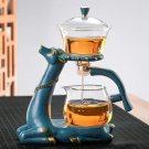 clear blue_Glass Teapot Infuser Magnetic Drip Pot High Borosilicate Glass Tea Cup Bowl Bubble Tea Co