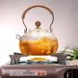 c_Glass Teapot High Temperature Resistant Tea Set Handmade Hammered Texture Flower Teapot With Handl