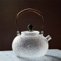 c_Glass Teapot High Temperature Resistant Tea Set Handmade Hammered Texture Flower Teapot With Handl