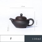 F  130ML_Jianshui Purple Pottery Pot Ceramic Kung Fu Teapot Handmade Teapot Tea Maker Tea Set  Small