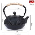 900ML_300/1200ml Black Japanese Cast Iron Teapot Iron Kettle Tetsubin Teapot Comes with Strainer Flo