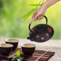 Black_0.9L Red Oriental Cherry Pattern Classic Cast Iron Teapot Kettle Tea Pot Drinkware Tool Iron T