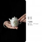 9x3.6cm 160ml_160ml Handmade 999 Sterling Silver Gilded Teapot Creative Window Persimmon Pot Tea Bre