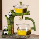 Multicolor_Lazy Kungfu Tea Pot Set Semi Automatic Glass Teapot Suit, Heat