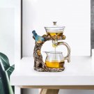 Multicolor_Tea Infuser Pot Resin Ornament Tea Kettle Semi Automatic Glass Teapot for New Year Office
