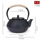600ML_300/900/1200ml Cast Iron Teapot Kitchen Teaware Japanese Tea Kettle for Boiling Water Chinese 