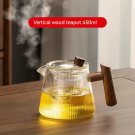 450ml_GIANXI Vertical Pattern Teapot Transparent High Borosilicate Glass Teapot Home Restaurant Tran