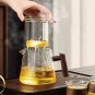 450ml_GIANXI Vertical Pattern Teapot Transparent High Borosilicate Glass Teapot Home Restaurant Tran