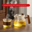 450ml and cup A_GIANXI Vertical Pattern Teapot Transparent High Borosilicate Glass Teapot Home Resta