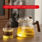 900ml and cup A_GIANXI Vertical Pattern Teapot Transparent High Borosilicate Glass Teapot Home Resta
