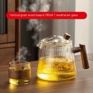 900ml and cup B_GIANXI Vertical Pattern Teapot Transparent High Borosilicate Glass Teapot Home Resta