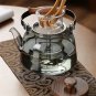 1000ml Embossed_1000ML Embossed High Borosilicate Glass Teapot With Tea Strainer Infuser Flower Puer