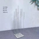 9 head silvery_2pcs 5pcs 10pcs Wedding Decoration Centerpiece Candelabra Clear Candle Holder Acrylic
