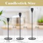 Black_27 Pack Candles Holder, 9 Sets Taper Candlestick Holders Fit 0.75 Inch Thick Pillar Candles, L