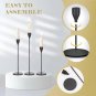Silver_27 Pack Candles Holder, 9 Sets Taper Candlestick Holders Fit 0.75 Inch Thick Pillar Candles, 