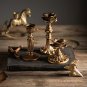 SML Set_Retro Candlestick Resin Candle Holder Sconce Nostalgic Antique French Candle Stick Rack Acce