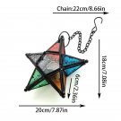 colorful_Iron Art Colored Glass Wind Lamp European Retro Style Color Windproof Glass Candle Holder F