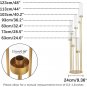 10 Pcs 5 Arm Clear_4Sets 7 Arms Floor Candelabra Wedding Centerpieces,Gold 48" Tall Metal Candlestic