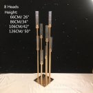 Gold 8 Heads_10 Heads Metal Candlestick Candelabra Candle Holders Stands Wedding Table Centerpieces 