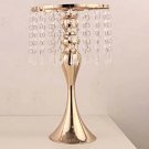 33cm Gold_52cm Tall Crystal Candle Flower Holder Centerpiece Candle Holder Candlestick Road Lead Flo