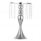 33cm Silver_52cm Tall Crystal Candle Flower Holder Centerpiece Candle Holder Candlestick Road Lead F