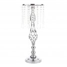 52cm Silver_52cm Tall Crystal Candle Flower Holder Centerpiece Candle Holder Candlestick Road Lead F