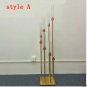 style A_4/5/10pcs 8 Heads Metal Candelabra Candle Holders Road Lead Table Centerpiece Gold Candelabr