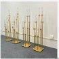 style A_4/5/10pcs 8 Heads Metal Candelabra Candle Holders Road Lead Table Centerpiece Gold Candelabr