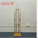 style B_4/5/10pcs 8 Heads Metal Candelabra Candle Holders Road Lead Table Centerpiece Gold Candelabr