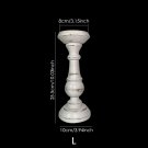 L_1Piece or 1Set Wood Candlestick Tabletop Retro White Candle Holder Home Decoration Wooden Candles 