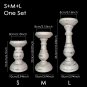 S_1Piece or 1Set Wood Candlestick Tabletop Retro White Candle Holder Home Decoration Wooden Candles 