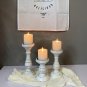 SML Set_1Piece or 1Set Wood Candlestick Tabletop Retro White Candle Holder Home Decoration Wooden Ca
