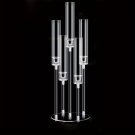 1pc,5 Arm Clear Candelabra for Wedding, Acrylic Candelabra Candle Holder for Table Centerpiece, Crys