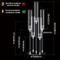1pc,5 Arm Clear Candelabra for Wedding, Acrylic Candelabra Candle Holder for Table Centerpiece, Crys
