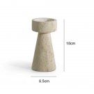 8.5x18cm_Minimalist Marble Candle Holder for Wedding Party Dinning Vintage Travertine Stone Taper Ca