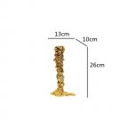 gold-M_Golden Candlestick Candle Holder Resin Plated Surface Melt Shape Wedding Centerpieces Dining 
