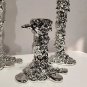 silver-S_Golden Candlestick Candle Holder Resin Plated Surface Melt Shape Wedding Centerpieces Dinin