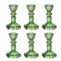 Green A_6pc Crystal Candle Holders Centerpiece for Table Dinning Party Wedding Decorations Glass Tap