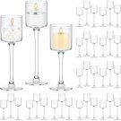 Glass Candle Holder Tea Light Floating Candle Holder for Wedding Party Dining Bathroom,36 Pcs Table 